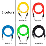 11 Pcs/Set Latex Resistance Bands Crossfit Training Exercise Yoga Tubes Pull Rope,Rubber Expander Elastic Fitness with Bag