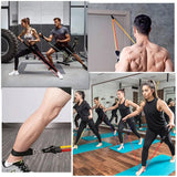 11 Pcs/Set Latex Resistance Bands Crossfit Training Exercise Yoga Tubes Pull Rope,Rubber Expander Elastic Fitness with Bag