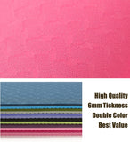 183*61cm 6mm Thick Double Color Non-slip TPE Yoga Mat Quality Exercise Sport Mat for Fitness Gym Home Tasteless Pad